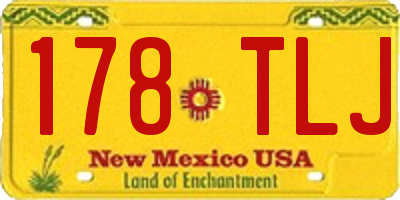 NM license plate 178TLJ