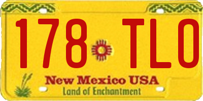 NM license plate 178TLO