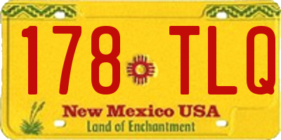 NM license plate 178TLQ