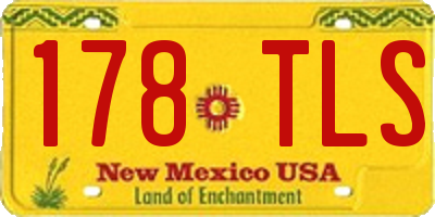 NM license plate 178TLS