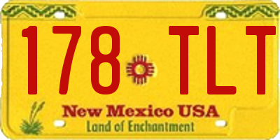 NM license plate 178TLT