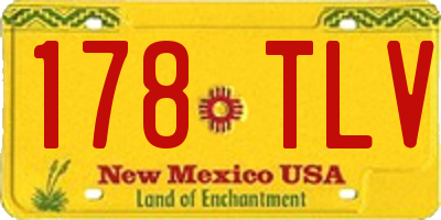 NM license plate 178TLV