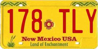 NM license plate 178TLY