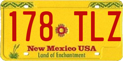 NM license plate 178TLZ