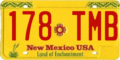NM license plate 178TMB