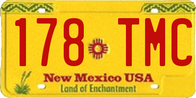 NM license plate 178TMC