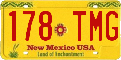 NM license plate 178TMG