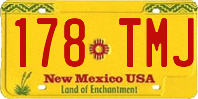 NM license plate 178TMJ