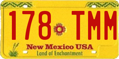 NM license plate 178TMM