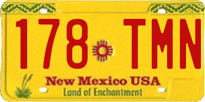 NM license plate 178TMN