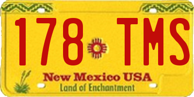 NM license plate 178TMS