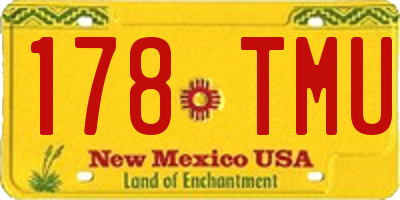 NM license plate 178TMU