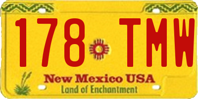 NM license plate 178TMW
