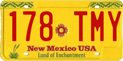 NM license plate 178TMY