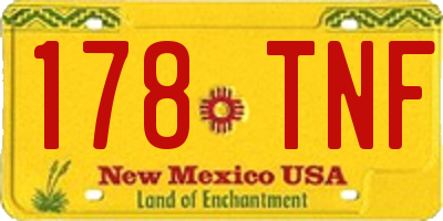 NM license plate 178TNF