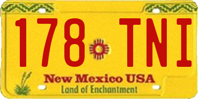 NM license plate 178TNI