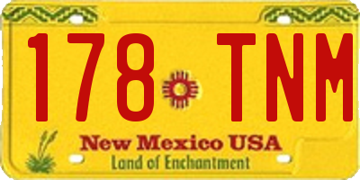 NM license plate 178TNM