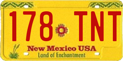 NM license plate 178TNT