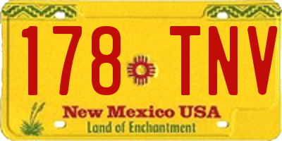 NM license plate 178TNV