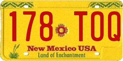 NM license plate 178TOQ