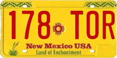 NM license plate 178TOR