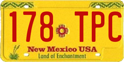 NM license plate 178TPC