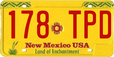 NM license plate 178TPD