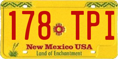 NM license plate 178TPI