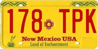 NM license plate 178TPK