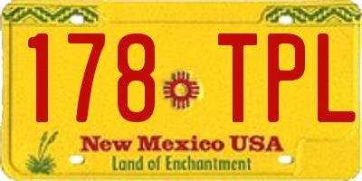 NM license plate 178TPL