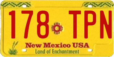 NM license plate 178TPN