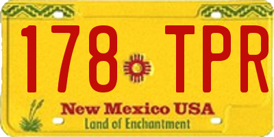 NM license plate 178TPR