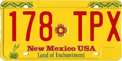 NM license plate 178TPX