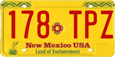 NM license plate 178TPZ