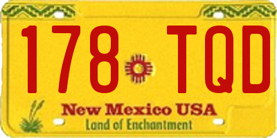 NM license plate 178TQD