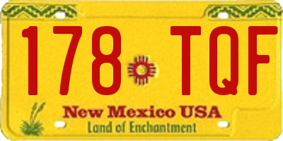 NM license plate 178TQF
