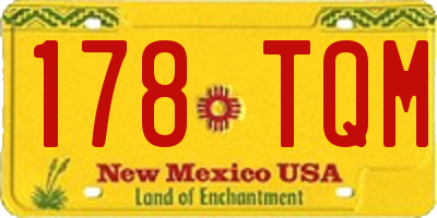 NM license plate 178TQM