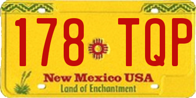 NM license plate 178TQP