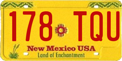 NM license plate 178TQU