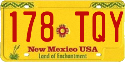 NM license plate 178TQY