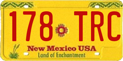 NM license plate 178TRC