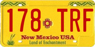 NM license plate 178TRF