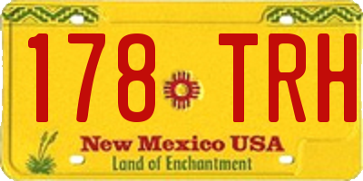 NM license plate 178TRH