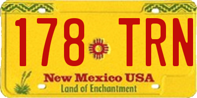 NM license plate 178TRN