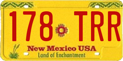 NM license plate 178TRR
