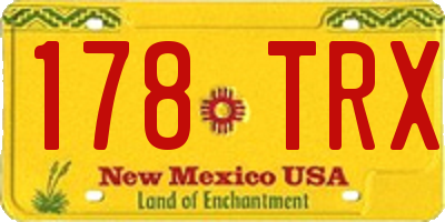 NM license plate 178TRX