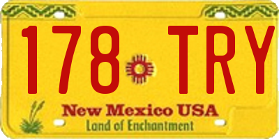 NM license plate 178TRY