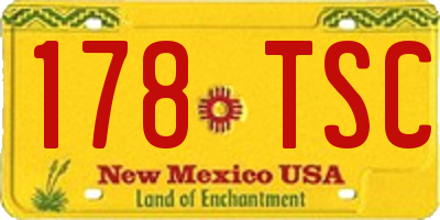 NM license plate 178TSC