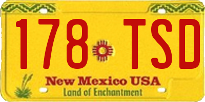NM license plate 178TSD
