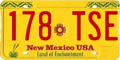 NM license plate 178TSE